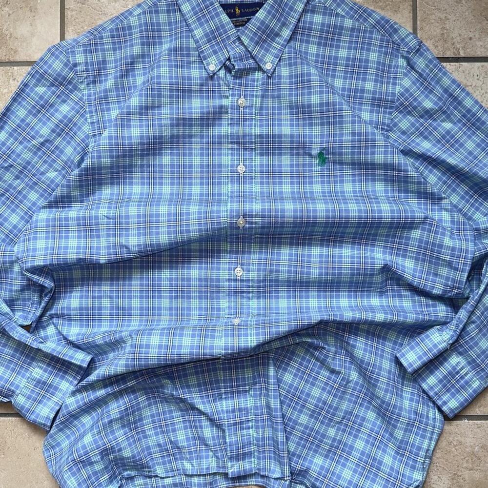 Ralph Lauren Stretch Button Up Dress Shirt - Size L